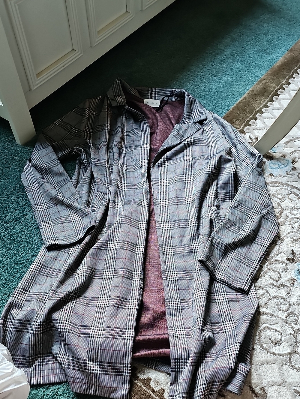 Women's Gray Glen Plaid Blazer Jacket